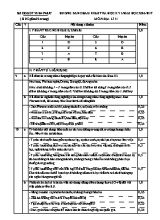 Đáp án đề kiểm tra học kì I Địa lí lớp 11 - Năm học 2016-2017 - Sở GD & ĐT Vĩnh Phúc